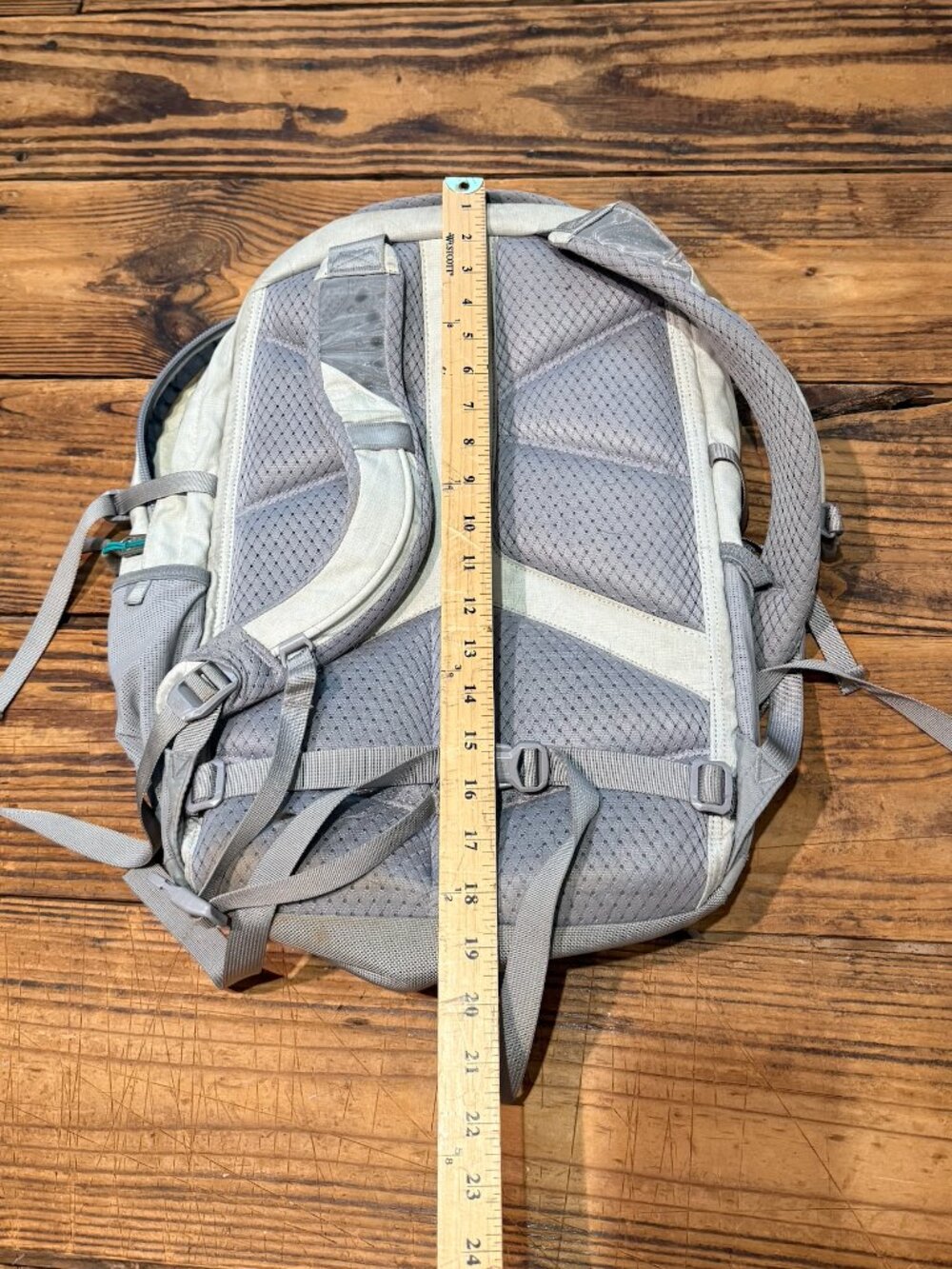 The North Face Borealis Flex Vent Backpack Book Bag Laptop Gray Teal Hiking - Picture 5 of 15